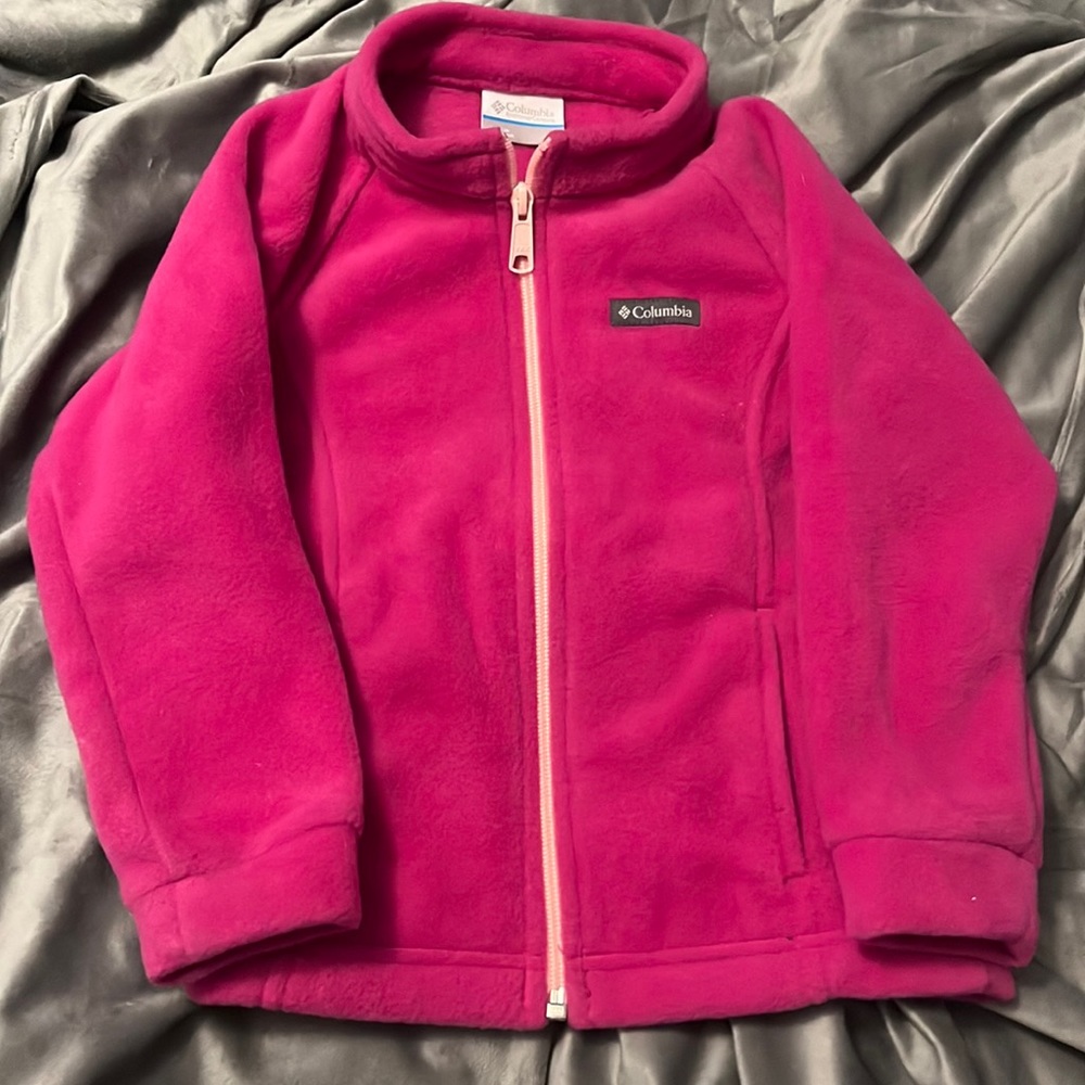 Girls Colombia full zip fleece jacket, size 4